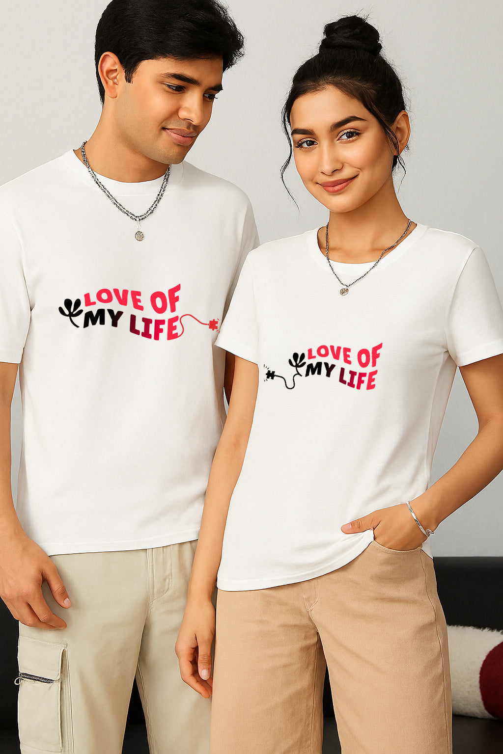 TWICPRD003 THOMSWEAR Round Neck Couple T-Shirt ❤️