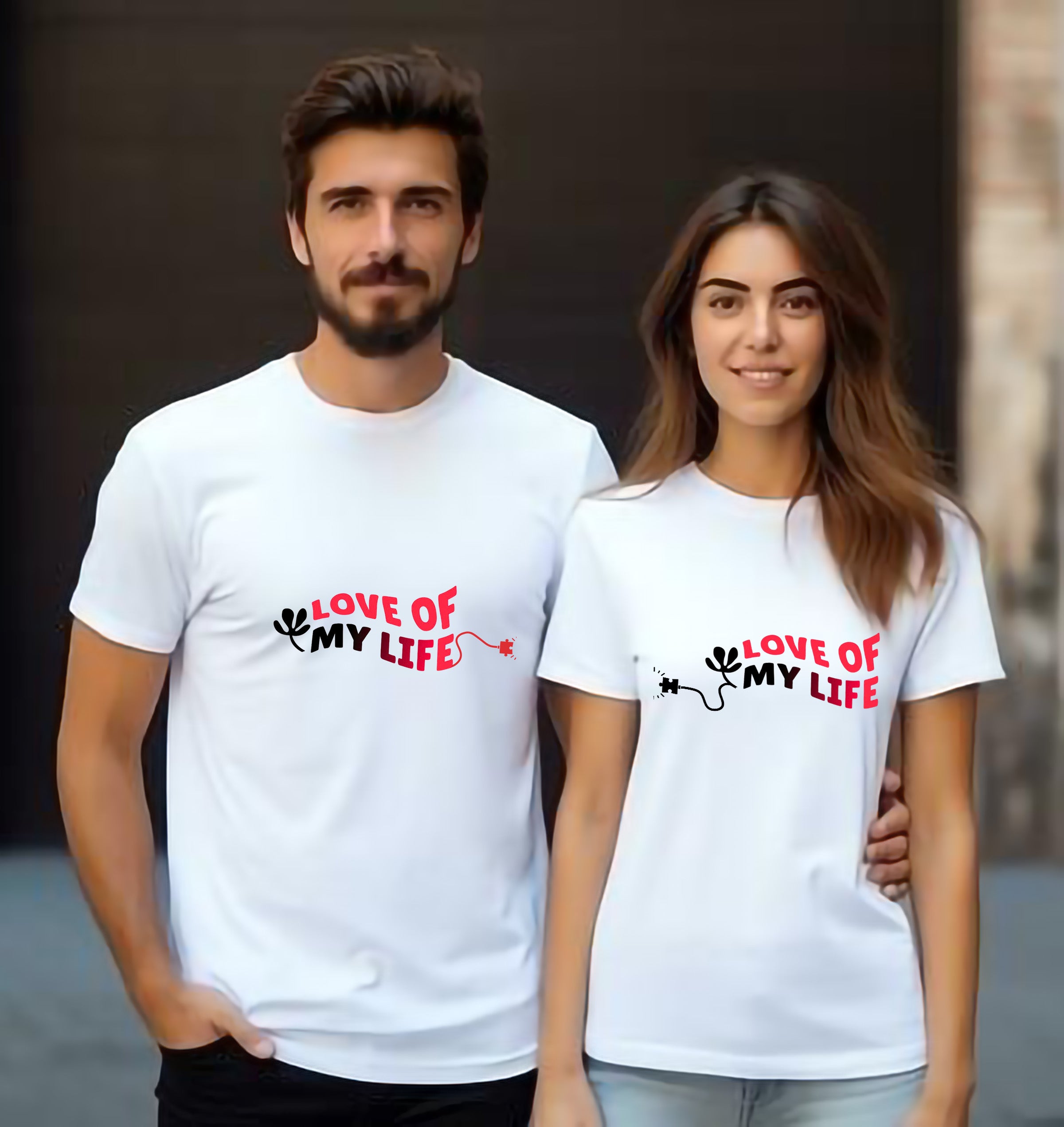 TWICPRD003 THOMSWEAR Round Neck Couple T-Shirt ❤️