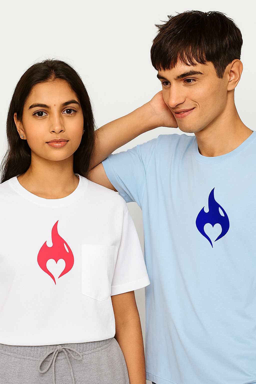 TWICPRD004 THOMSWEAR Round Neck Couple T-Shirt ❤️