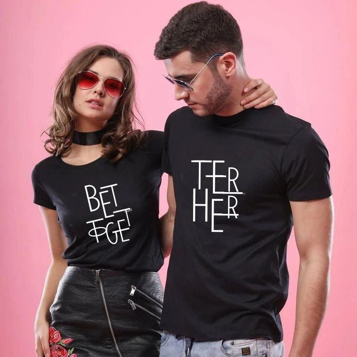 TWICPRD007 THOMSWEAR Round Neck Couple T-Shirt ❤️