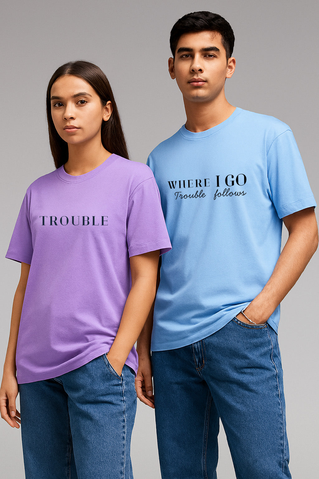 TWICPRD010 THOMSWEAR Round Neck Couple T-Shirt ❤️